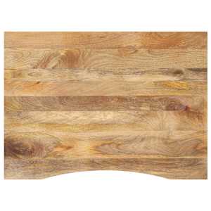 vidaXL kumerusega lauaplaat, 100x80x2,5 cm, t&ouml;&ouml;tlemata mangopuit