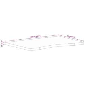 Stolní deska s výřezem 110x50x2,5 cm masivní hrubý mangovník - obrázek 8