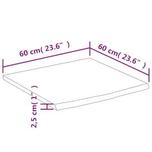 Koupelnová deska 60x60x2,5 cm čtvercová masivní akáciové dřevo - obrázek 8