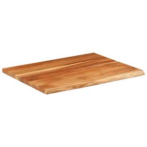 Stolní deska 90x80x2,5 cm obdélník masivní akácie živá hrana - obrázek 3