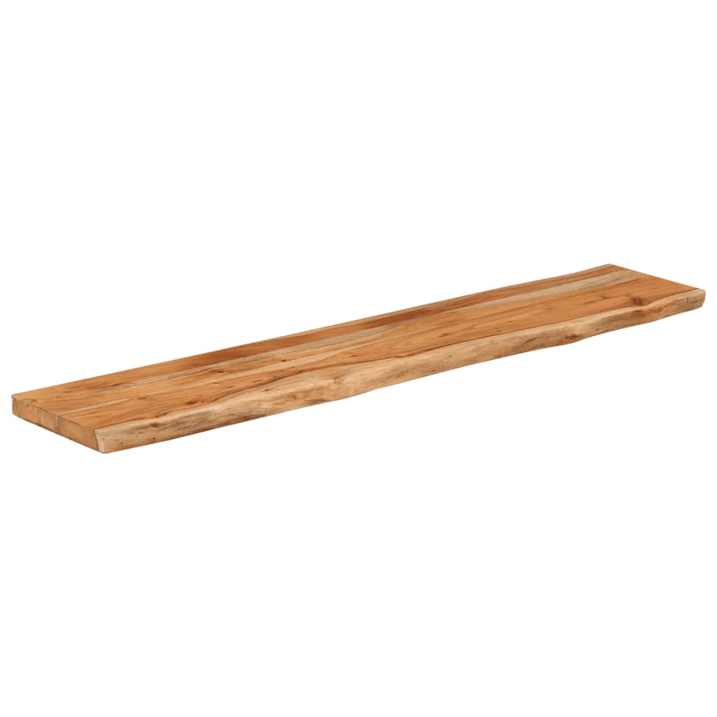 vidaXL Wandschap rechthoekig natuurlijke rand 90x20x3,8 cm acaciahout afbeelding