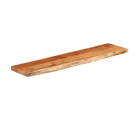 vidaXL Ράφι Επιτοίχιο Ορθ. Live Edge 120x30x3,8 εκ. Μασίφ Ξύλο Ακακίας