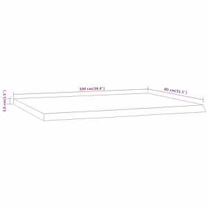 Stolní deska 100x80x3,8 cm obdélník masivní akácie živá hrana - obrázek 8