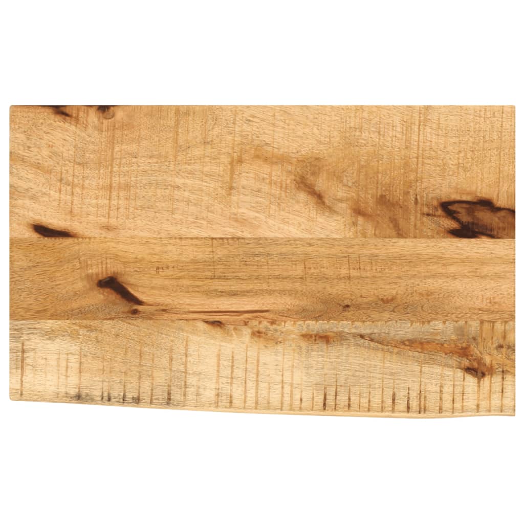 Tischplatte 40x20x2,5 cm Baumkante Massivholz Raues Mangoholz