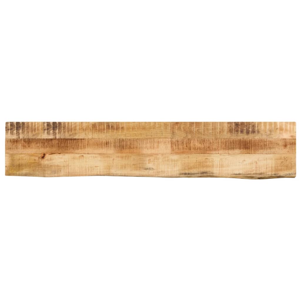 Tischplatte 140x20x2,5 cm Baumkante Massivholz Raues Mangoholz