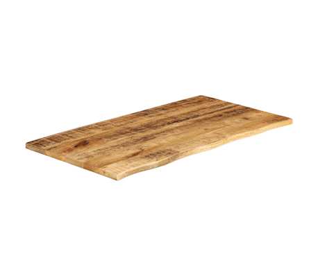 vidaXL Tischplatte 120x60x2,5 cm Baumkante Massivholz Raues Mangoholz