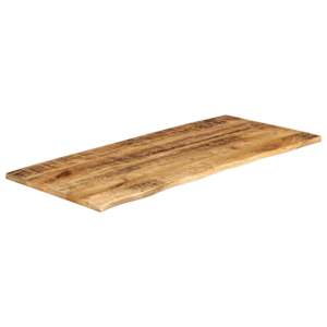 vidaXL Piano Tavolo 140x60x2,5 cm Bordi Vivi Legno di Mango Grezzo
