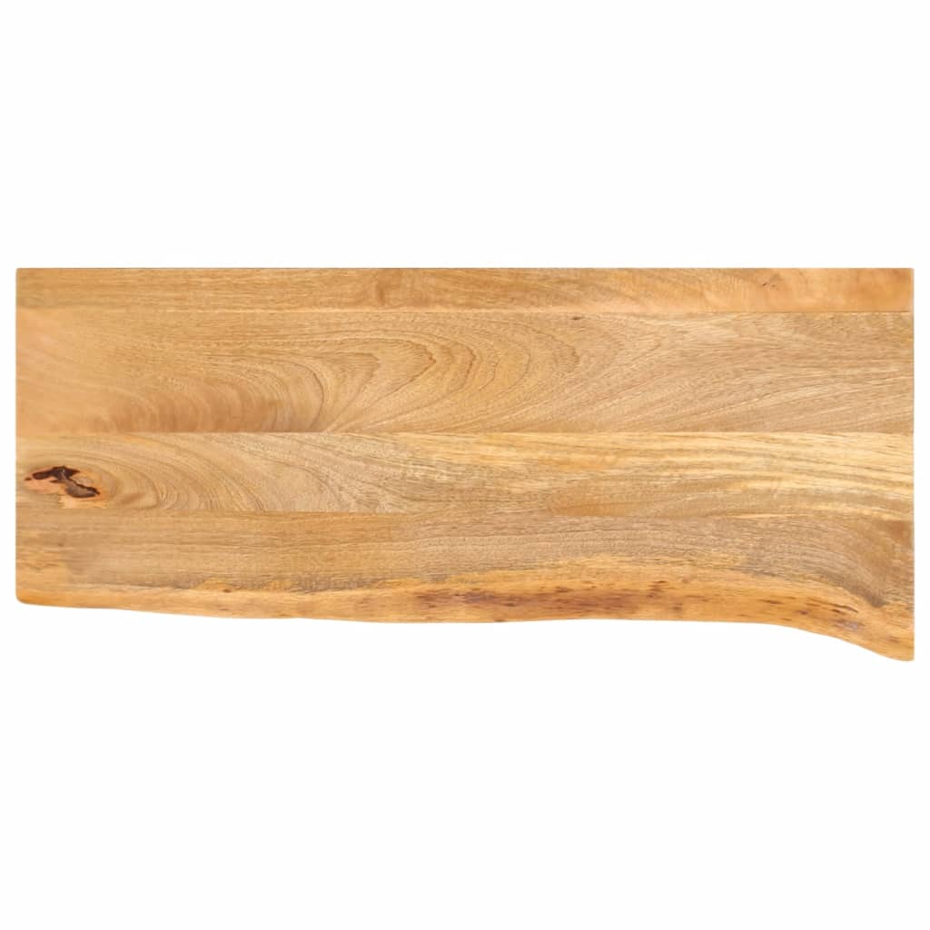 Tischplatte mit Baumkante 80x20x2,5 cm Massivholz Mango