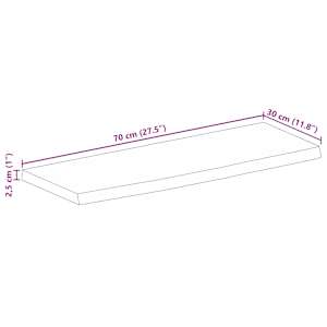 Stolní deska živá hrana 70 x 30 x 2,5 cm masivní mangovník - obrázek 9