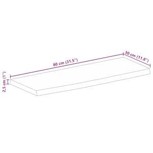 Stolní deska živá hrana 80 x 30 x 2,5 cm masivní mangovník - obrázek 9