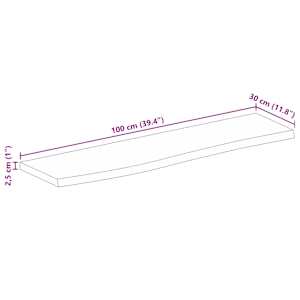 Stolní deska živá hrana 100 x 30 x 2,5 cm masivní mangovník - obrázek 9