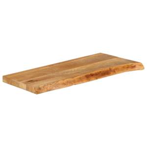 vidaXL Επιφάνεια Τραπεζιού 80x40x2,5 εκ. Live Edge Μασίφ Ξύλο Μάνγκο