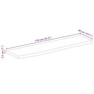 Stolní deska živá hrana 110 x 40 x 2,5 cm masivní mangovník - obrázek 9