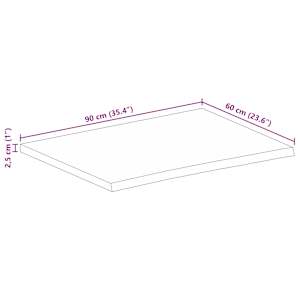 Stolní deska živá hrana 90 x 60 x 2,5 cm masivní mangovník - obrázek 9