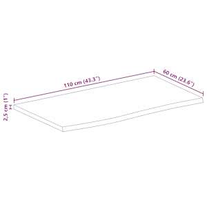 Stolní deska živá hrana 110 x 60 x 2,5 cm masivní mangovník - obrázek 9