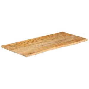 vidaXL Επιφάνεια Τραπεζιού 120x60x2,5 εκ. Live Edge Μασίφ Ξύλο Μάνγκο