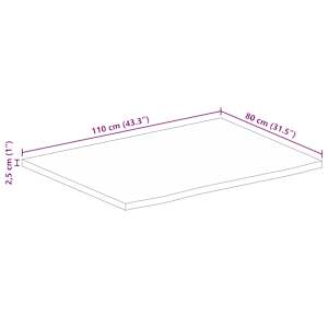 Stolní deska živá hrana 110 x 80 x 2,5 cm masivní mangovník - obrázek 9