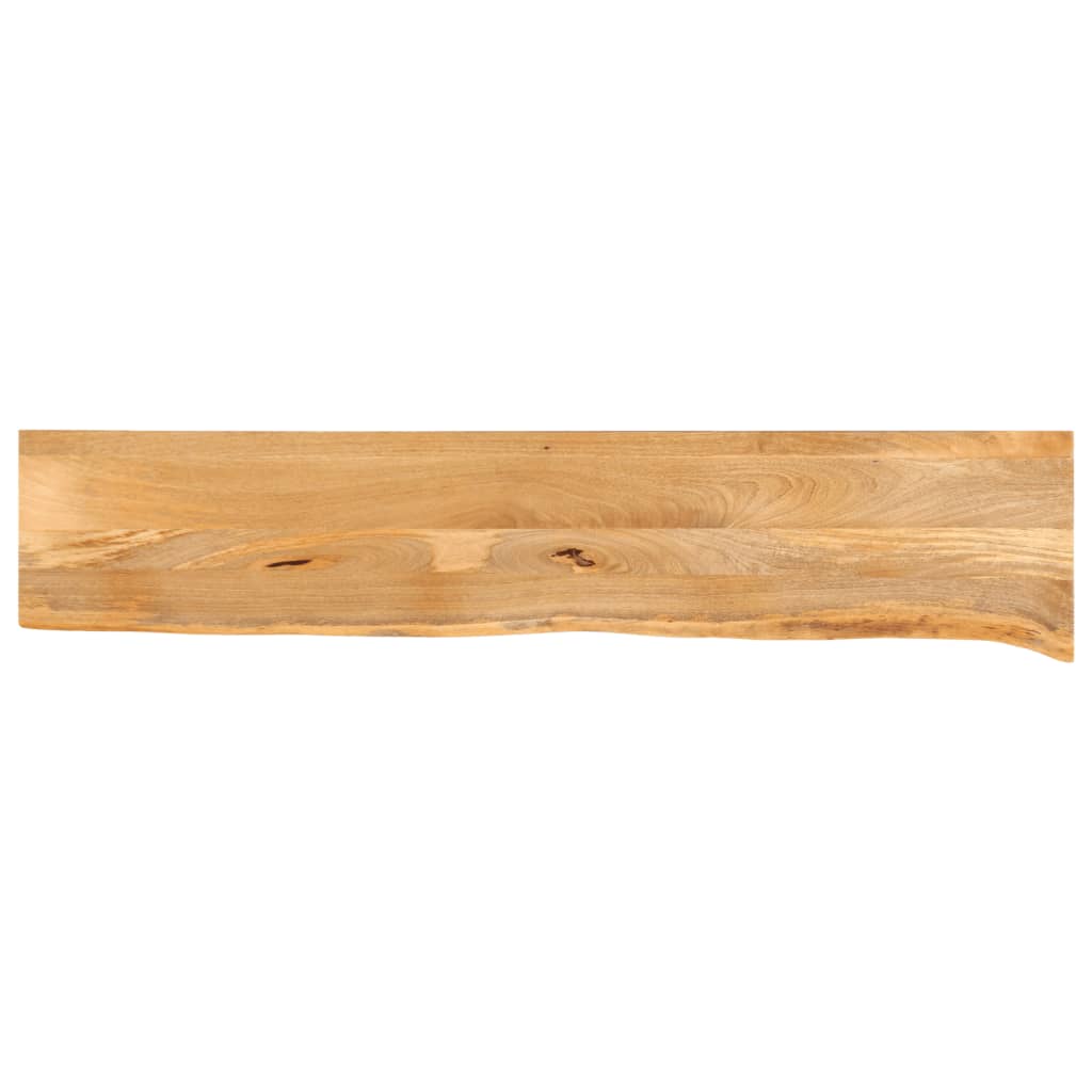 Tischplatte mit Baumkante 180x20x3,8 cm Massivholz Mango