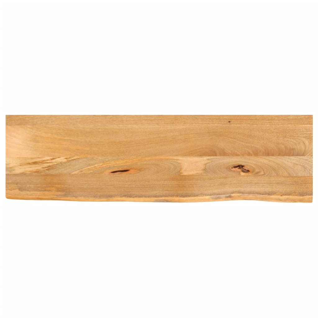 Tischplatte mit Baumkante 120x30x3,8 cm Massivholz Mango
