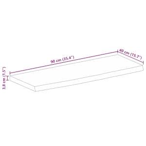 Stolní deska živá hrana 90 x 40 x 3,8 cm masivní mangovník - obrázek 9