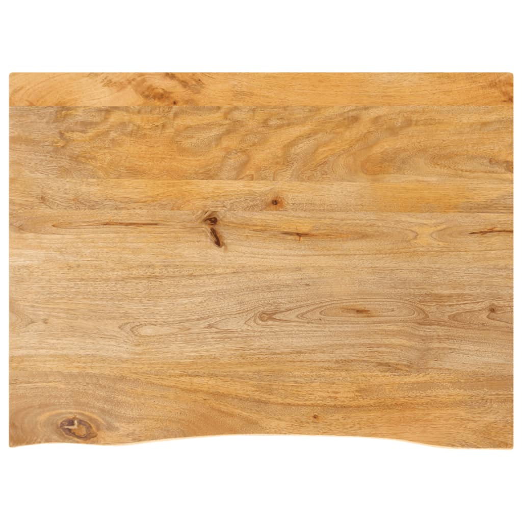 Tischplatte mit Baumkante 70x60x3,8 cm Massivholz Mango