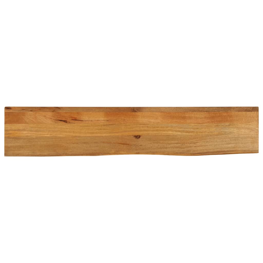 Tischplatte mit Baumkante 180x30x2,5 cm Massivholz Mango