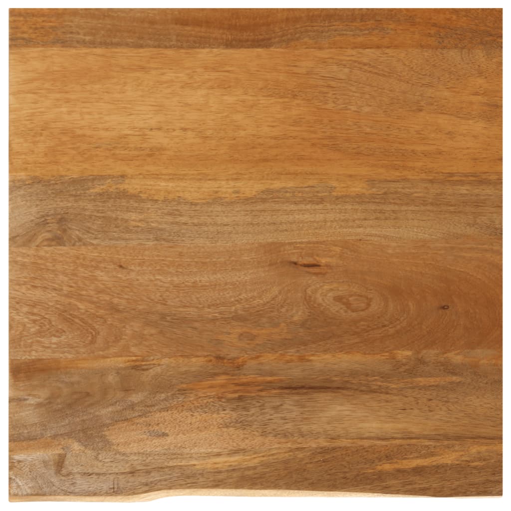 Tischplatte mit Baumkante 40x40x2,5 cm Massivholz Mango