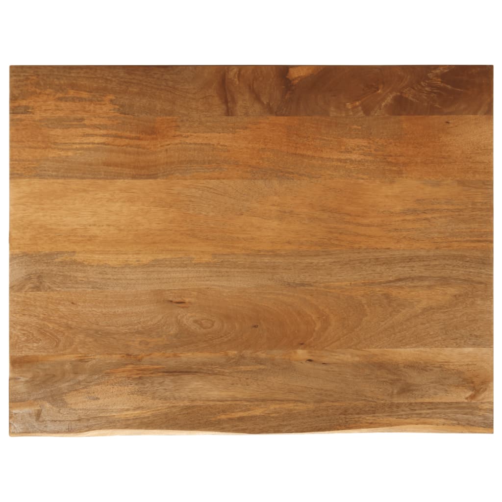 Tischplatte mit Baumkante 90x80x2,5 cm Massivholz Mango