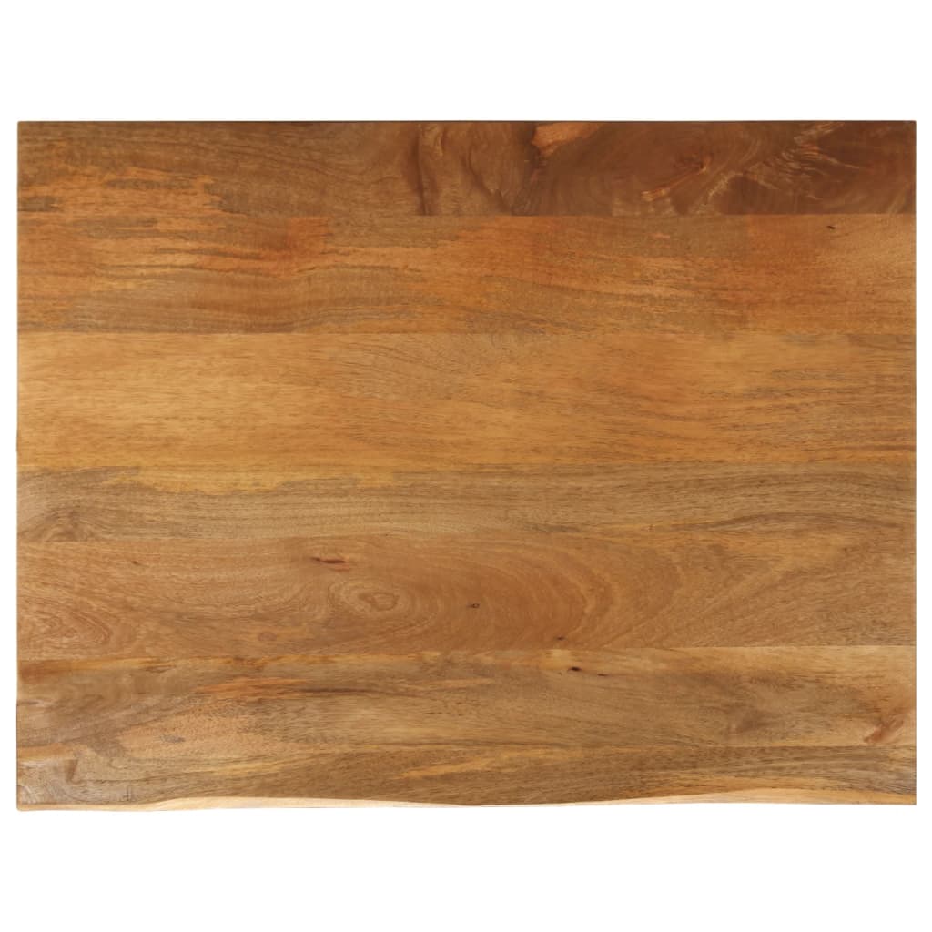 Tischplatte mit Baumkante 100x80x2,5 cm Massivholz Mango