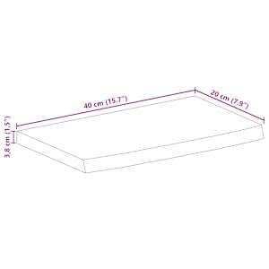 Stolní deska živá hrana 40 x 20 x 3,8 cm masivní mangovník - obrázek 9