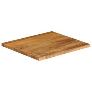 vidaXL Tafelblad met natuurlijke rand 60x60x3,8 cm massief mangohout