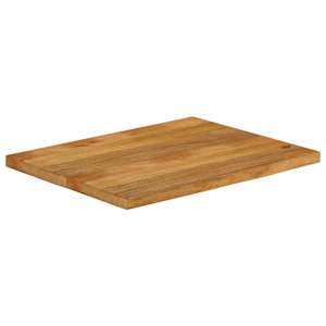 vidaXL Επιφάνεια Τραπεζιού 80x60x3,8 εκ. Live Edge Μασίφ Ξύλο Μάνγκο