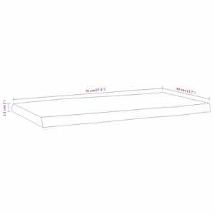 Stolní deska 70x40x2,5 cm obdélníková masivní akácie živá hrana - obrázek 9
