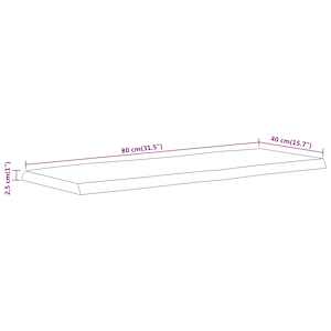 Stolní deska 80x40x2,5 cm obdélník masivní akácie živá hrana - obrázek 9