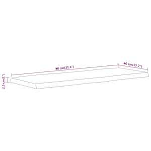 Stolní deska 90x40x2,5 cm obdélník masivní akácie živá hrana - obrázek 9