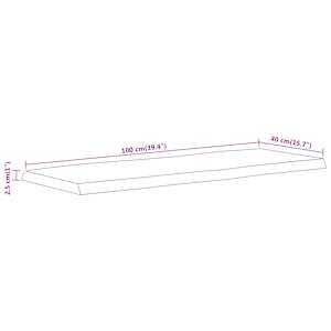 Stolní deska 100x40x2,5 cm obdélník masivní akácie živá hrana - obrázek 9