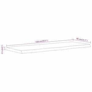 Stolní deska 110x40x2,5 cm obdélník masivní akácie živá hrana - obrázek 9