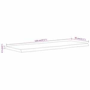 Stolní deska 120x40x2,5 cm obdélník masivní akácie živá hrana - obrázek 9