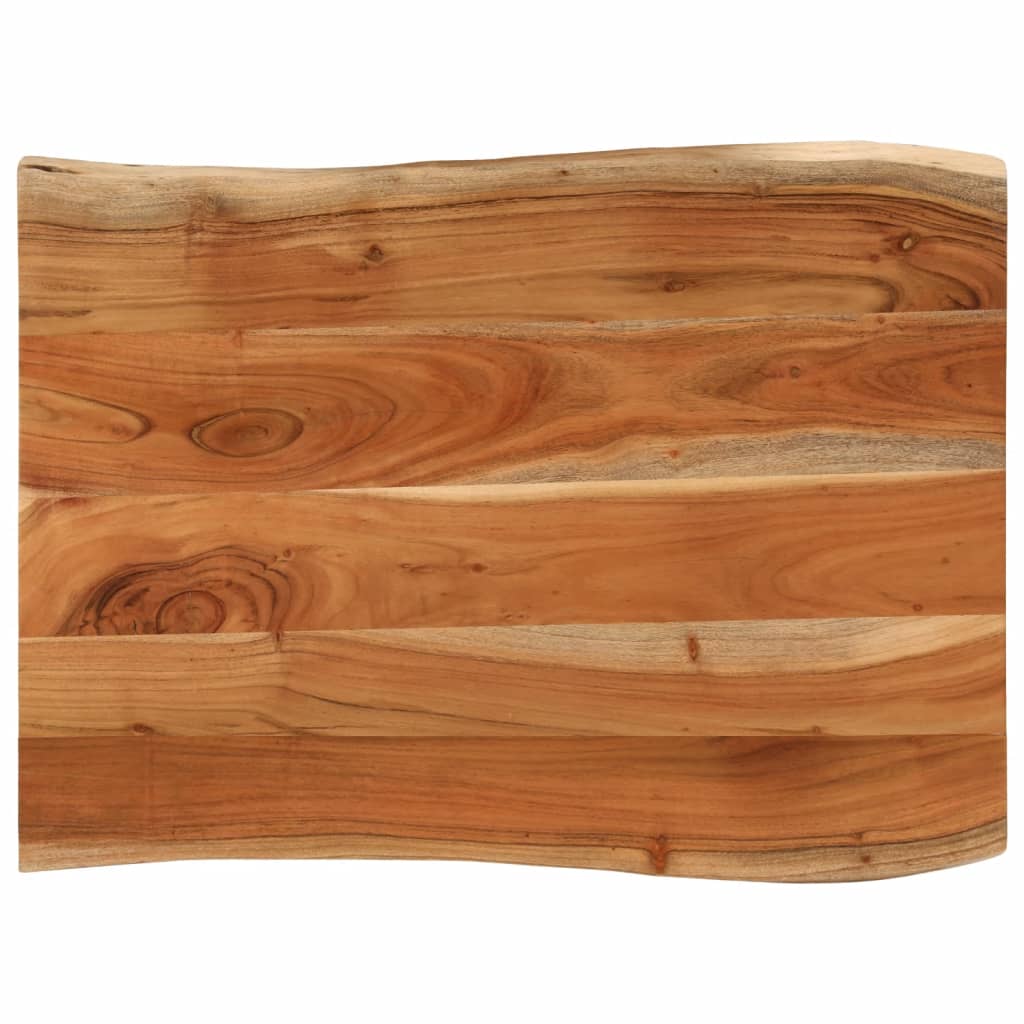 Tischplatte 90x60x2,5 cm Rechteckig Massivholz Akazie Baumkante