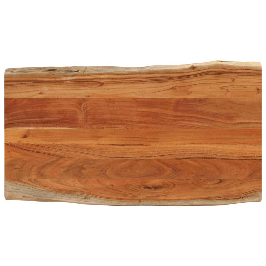 Tischplatte 120x60x2,5cm Rechteckig Massivholz Akazie Baumkante