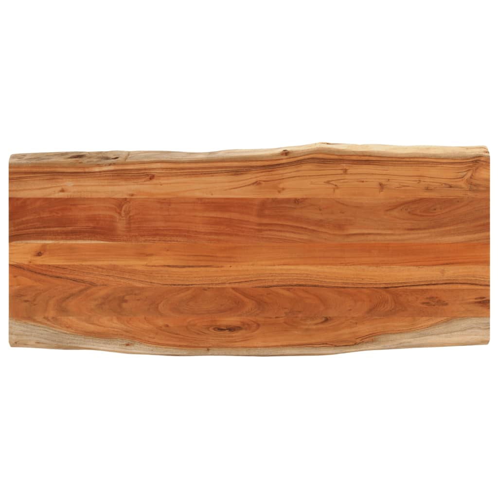 Tischplatte 140x60x2,5cm Rechteckig Massivholz Akazie Baumkante