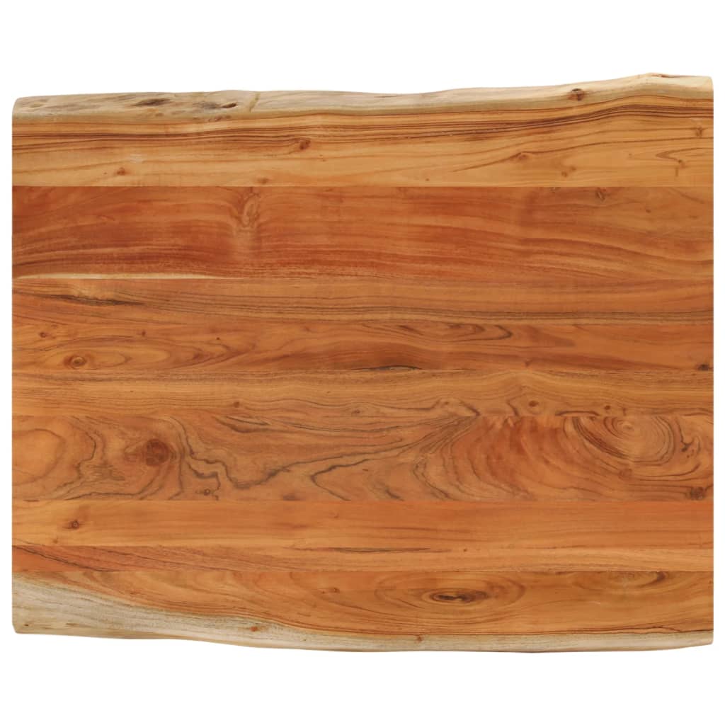 Tischplatte 90x80x2,5cm Rechteckig Massivholz Akazie Baumkante