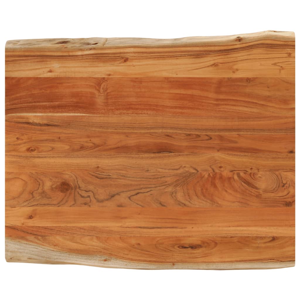 Tischplatte 100x80x2,5cm Rechteckig Massivholz Akazie Baumkante
