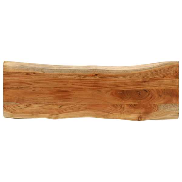 vidaXL naturaalsete servadega lauaplaat, 110x40x3,8 cm, akaatsiapuit