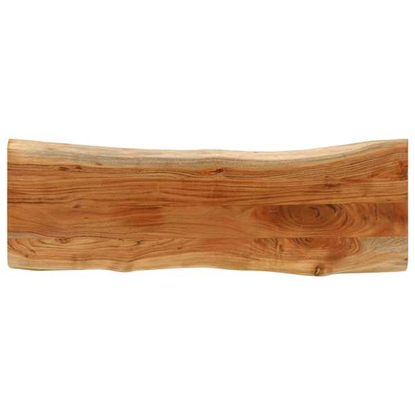 vidaXL naturaalsete servadega lauaplaat, 120x40x3,8 cm, akaatsiapuit