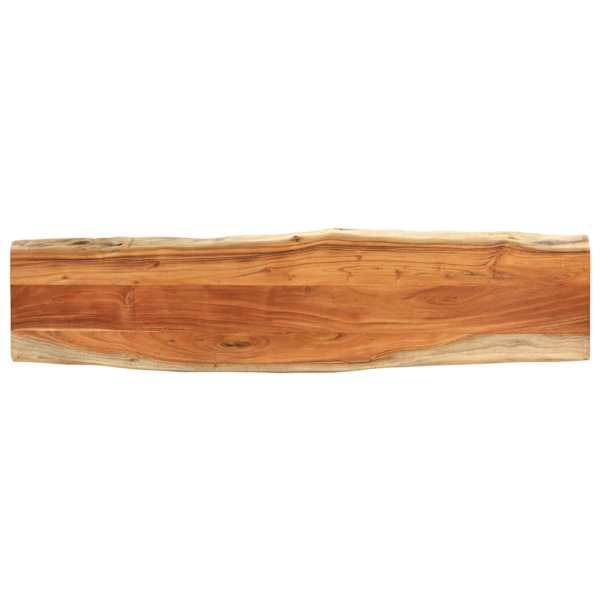 vidaXL naturaalsete servadega lauaplaat, 180x40x3,8 cm, akaatsiapuit
