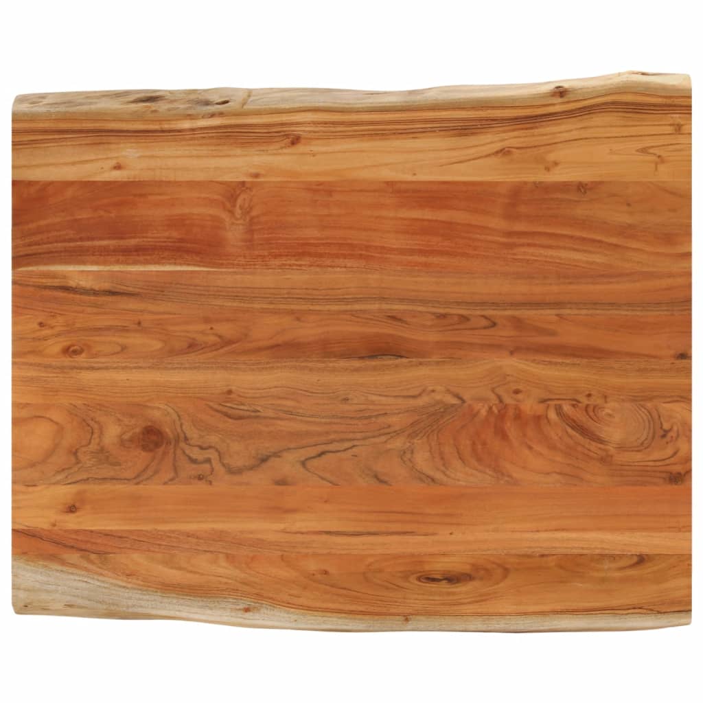 Tischplatte 90x80x3,8 cm Rechteckig Massivholz Akazie Baumkante