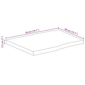 Stolní deska živá hrana 50x40x2,5 cm masivní hrubý mangovník - obrázek 9