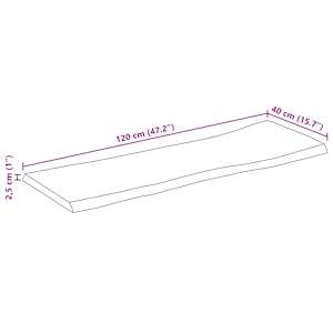 Stolní deska živá hrana 120x40x2,5 cm masivní hrubý mangovník - obrázek 9