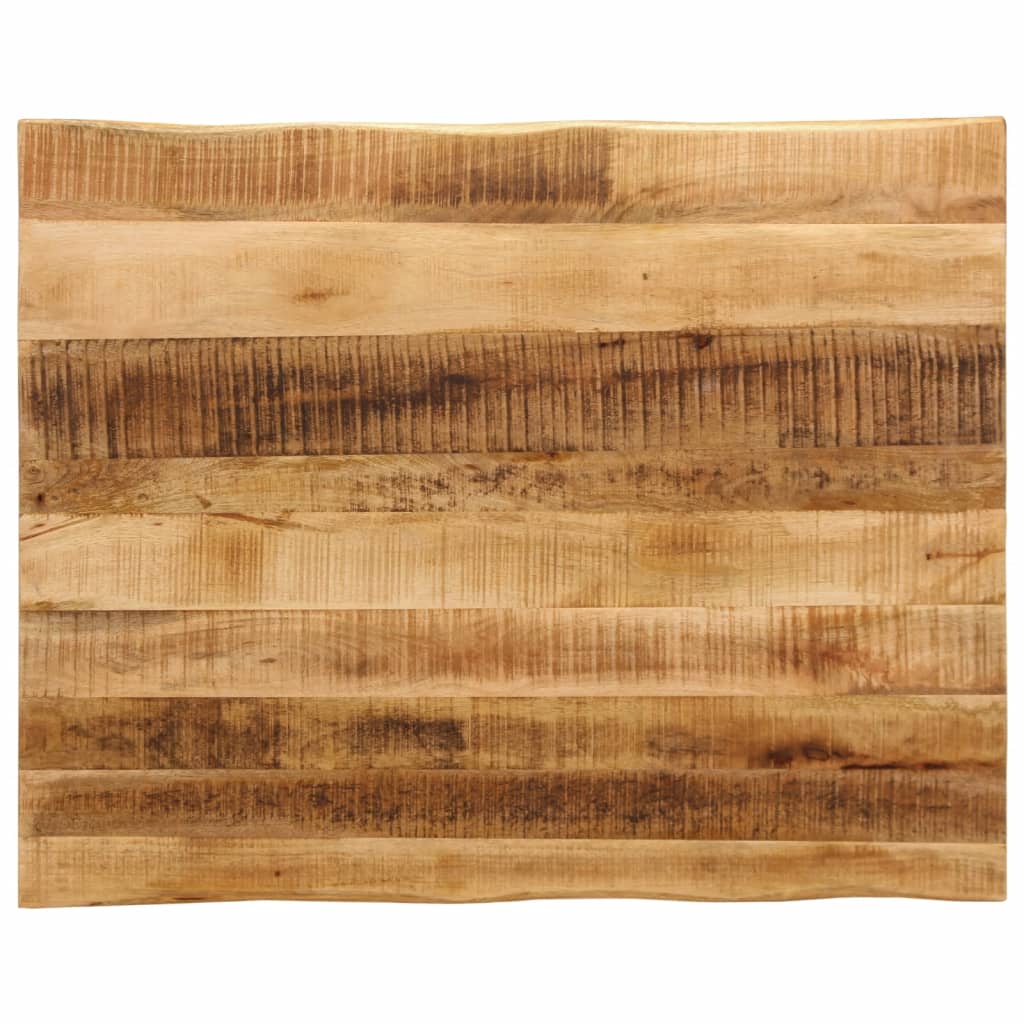 Tischplatte mit Baumkante 110x80x2,5 cm Raues Mango Massivholz